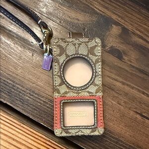 Coach Signature Brown ipod Holder